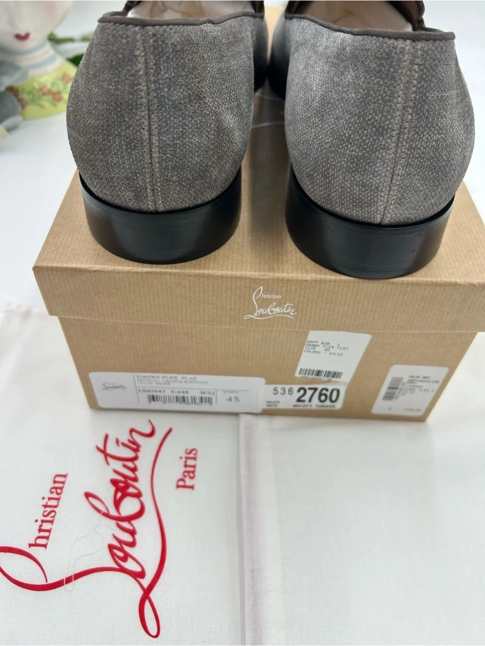 Men's Christian Louboutin, Danny, flat flex loafers size 45 made in Italy